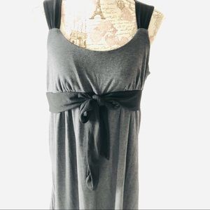 Four Stars Charcoal and Black Play Sun Dress Size XL Empire Waist Made in USA